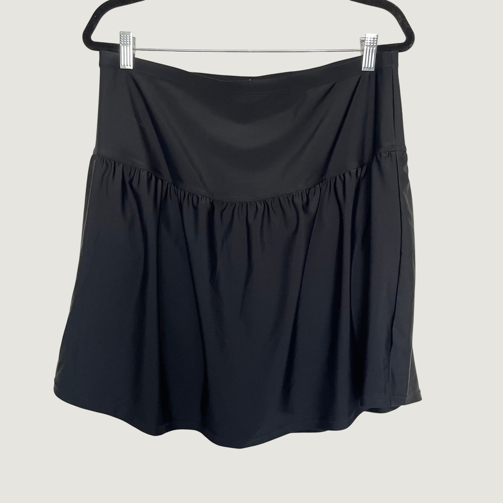 Raisins Curve Bravo Swim Skirt 22W Black Tiered Skort NEW Swimwear Beachwear